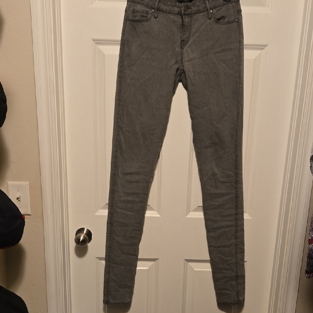 Alloy Apparel Gray Power Stretch Skinny Jeans 37" Inseam